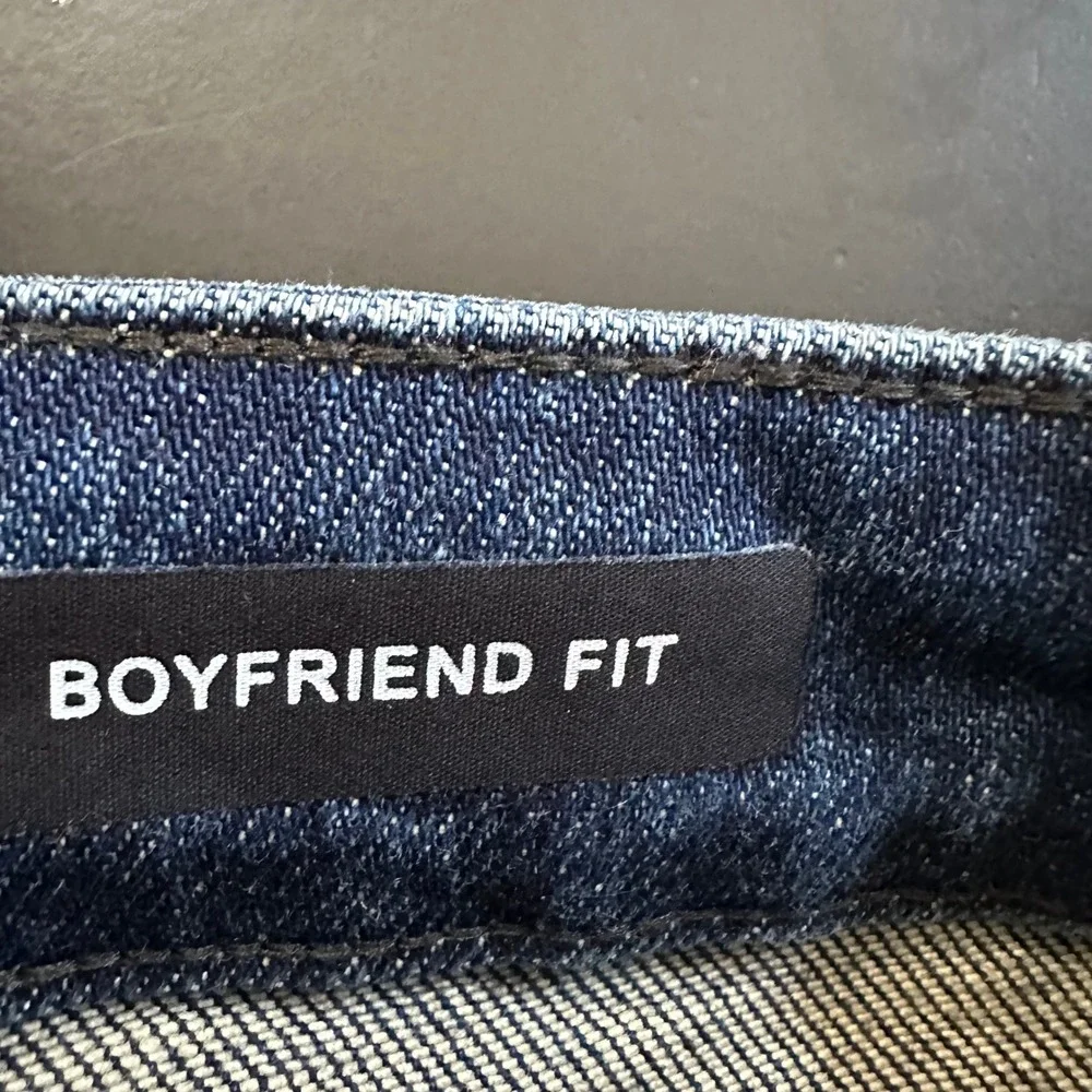 Judy Blue Boyfriend Fit Distressed Plaid Patch Jeans Dark Wash Denim Size 11/30 - Picture 8 of 9